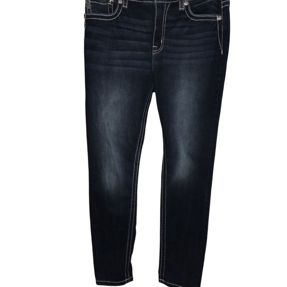 Miss Me Blue Skinny Jeans with Vintage Wash